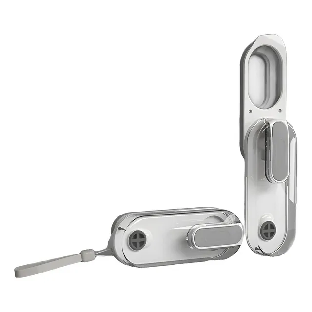 Bebedero Portatil Para Mascotas Dispensador Retráctil Color Gris