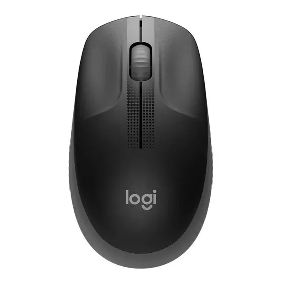 Mouse Sem Fio Logitech M190 Cinza 1000dpi Tamanho Grande