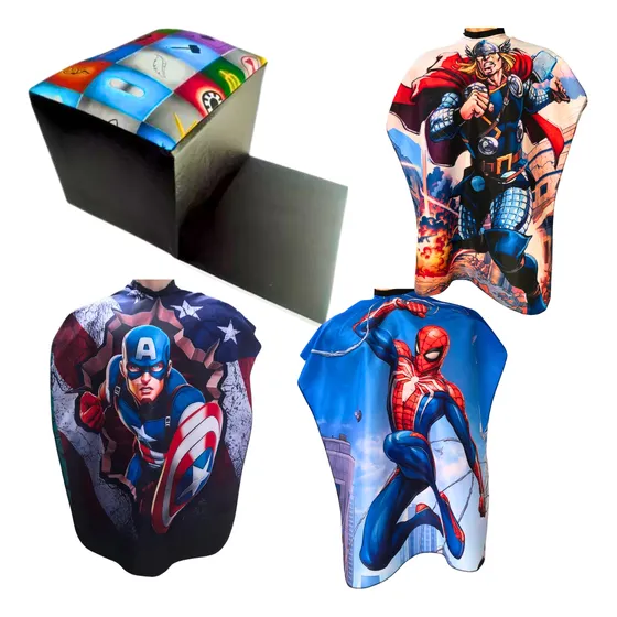 Kit Assento Infantil + 3 Capas Para Corte Herois Barbeiro