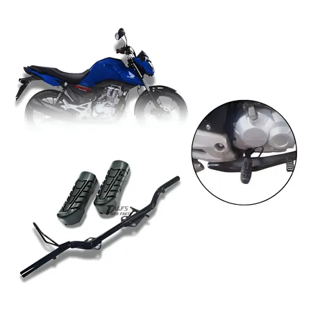 Estribo Pedaleira Maciço Com Borracha Cg Titan Fan 160 150