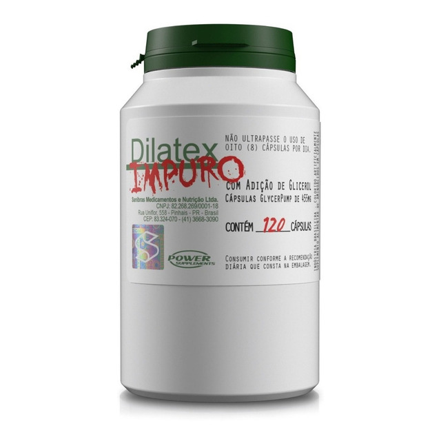 Dilatex Impuro 120caps Arginina + Alanina- Power Supplement Sabor Sem Sabor Dilatex Impuro 120caps Arginina + Alanina- Power Supplement Sabor Sem Sabor