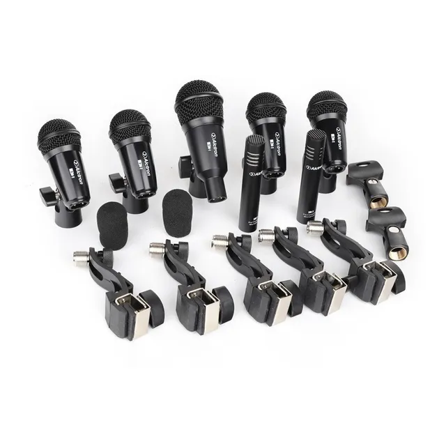 7 Micrófonos Bateria Alctron T8400  Estuche, Clamps