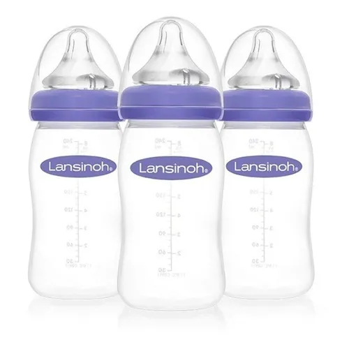3 Teteros 8 Onzas Leche Materna Lansinoh Inmediato