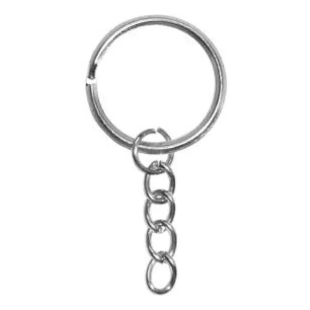 Argolla Con Cadena Para Llaveros