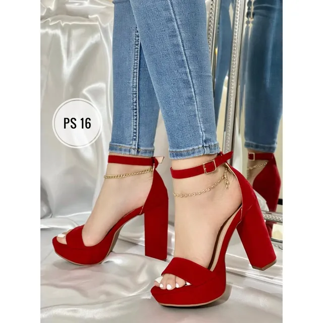 Sandalias Altas De Plataforma Tacon 71/2 Para Damas, Mujer