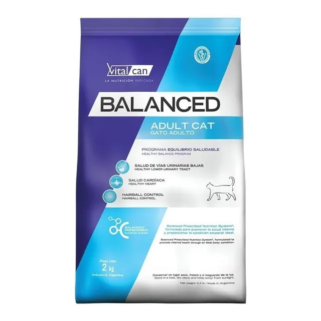 Alimento Vitalcan Balanced para gato adulto sabor mix de 2 kg