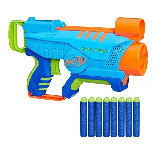 Lanzador De Dardos Nerf Elite Junior Explorer Hasbro + 8 Dar