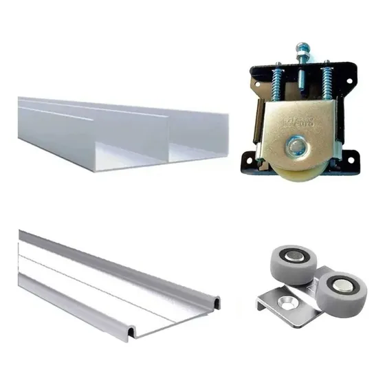 Kit Frente De Placard Corredizo 1 Metro Grupo Euro 2 Puertas