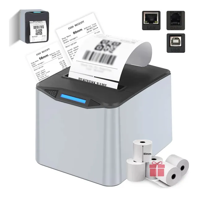 Impresora Térmica Esc/pos Con Corte Automático De 80mm, Lan