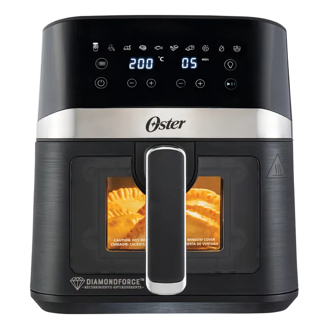 Oster® Freidora de Aire Digital con Recubrimiento Oster® DiamondForce, 4L de Capacidad, con 10 Programas Automáticos, CKSTAF40WDDF