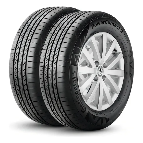 Kit 2 Pneus 195/55r16 Continental Powercontact 2 87h Índice De Velocidade H