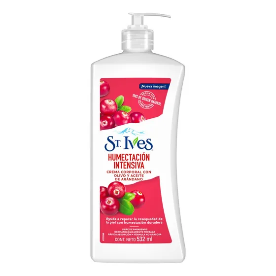 Crema para cuerpo St. Ives Humectación Intensiva en dosificador 532mL