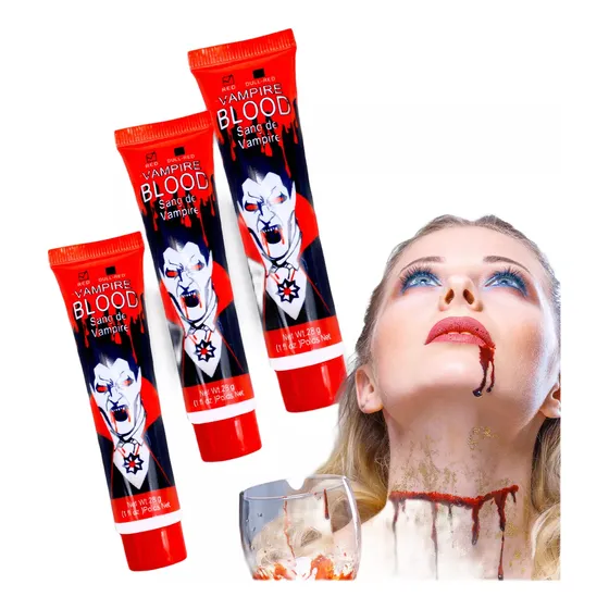 Sangre Falsa Liquida Disfraz Halloween 12 Piezas