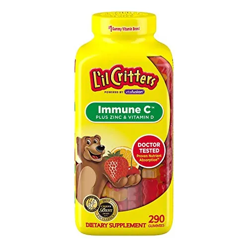 L'il Critter Niños' Inmuno C Más Zinc Y Vitamina D, 6w9wb