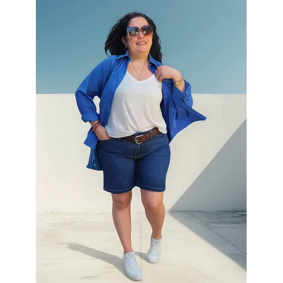Short Bermuda Jean Azul Talles Grandes