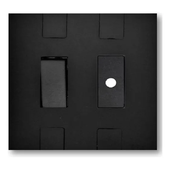 Cj 1 Interruptor Paralelo + Saida Fio Furo Pluzie Preto 4x4