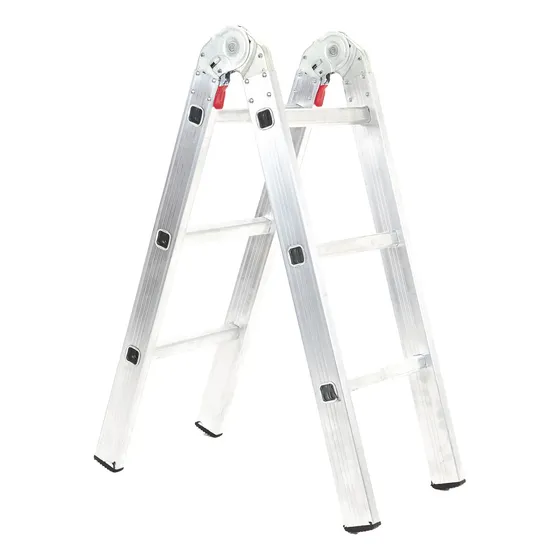 Escalera Tijera Aluminio 6 Escalones Resistente Gardenlife Gris
