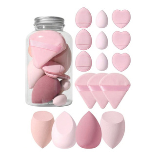 Kit Puff Esponjas Blender 16 Pzs Maquillaje Polvo Triangulo Kit Puff Esponjas Blender 16 Pzs Maquillaje Polvo Triangulo