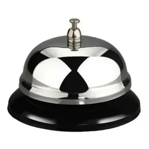 Campainha EMP Sinaleta Sino de Mesa Em Metal P Hotel Bar Cozinha Recepção Cor Prateado