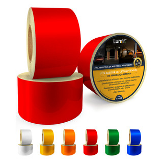 Vinil Adesivo Refletivo Branco - 3 M X 10 Cm Padrão 3m Cor Vermelho Vinil Adesivo Refletivo Branco - 3 M X 10 Cm Padrão 3m Cor Vermelho