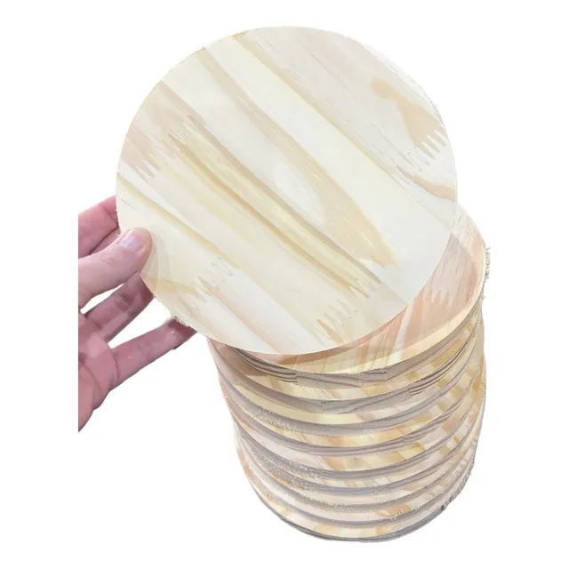 Bolachas De Madeira Pinus 18 Cm Diâmetro - 15 Pçs