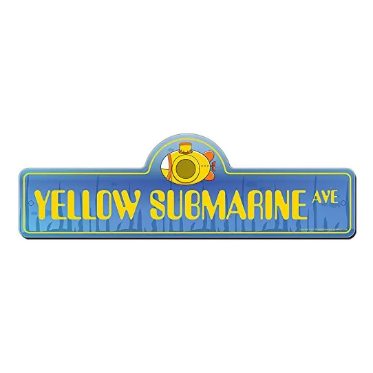 Submarino Amarillo Placa Calle Divertido Decoracion Hogar