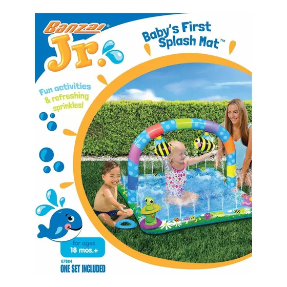 Mat De Agua Para Bebés Inflable Piscina Chorritos Banzai Jr