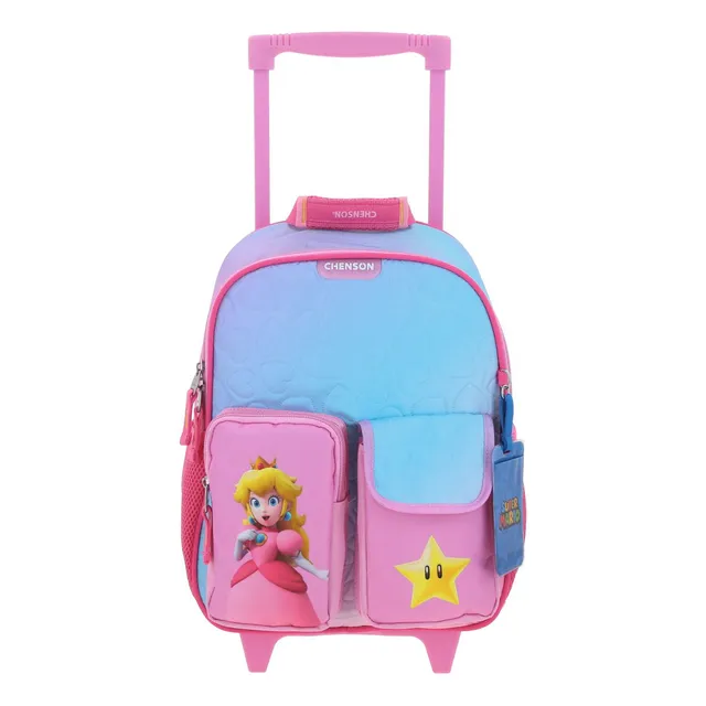 Mochila Chica Ruedas Chenson Mario Bros Peach Kiut