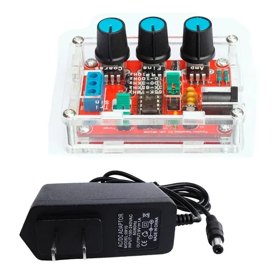 Generador De Funciones Xr2206 + Caja Acrilica + Eliminador 