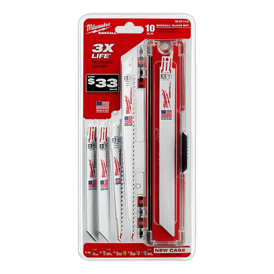 Juego De Sierra Sable Milwaukee 9 Piezas C/estuche 4922-1110