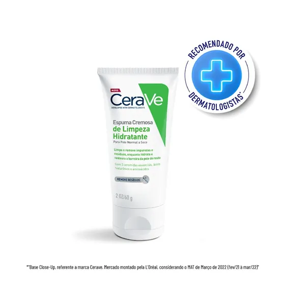 Espuma Cremosa De Limpeza Hidratante 60g Cerave Momento de aplicação Dia/Noite Todo tipo de pele