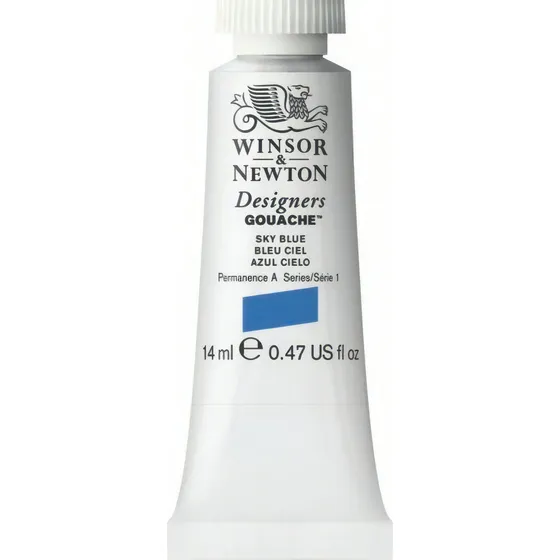 Gouache Winsor & Newton 14ml - Color Azul Cielo