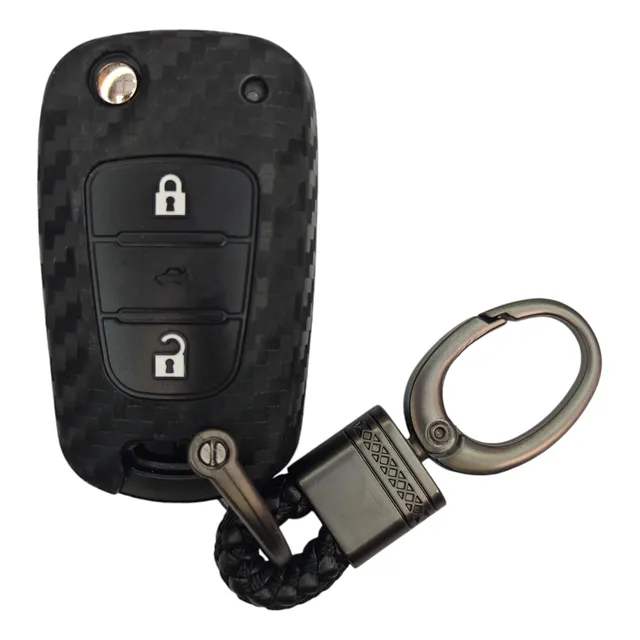 Funda Para Llave Hyundai O Kia Con Llavero Metálico Keymaker