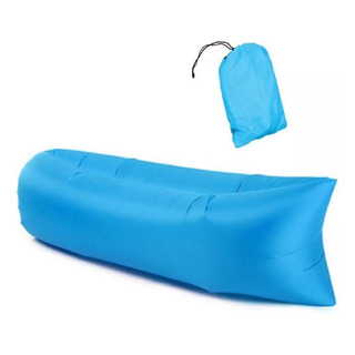 Sofá De Ar Inflável Camping Praia Saco De Dormir Azul Sofá De Ar Inflável Camping Praia Saco De Dormir Azul