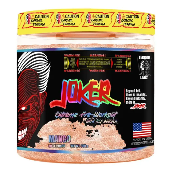 JOKER de Terror Labz Pre Entreno Extremo con Precursor de Testosterona 30 Servicios | Cuotas sin interés