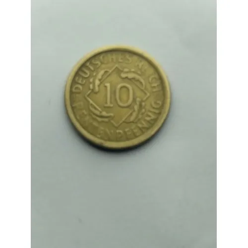 Moeda Reiche Pfennig 1924 Revesso Horizontal A Esquerda 