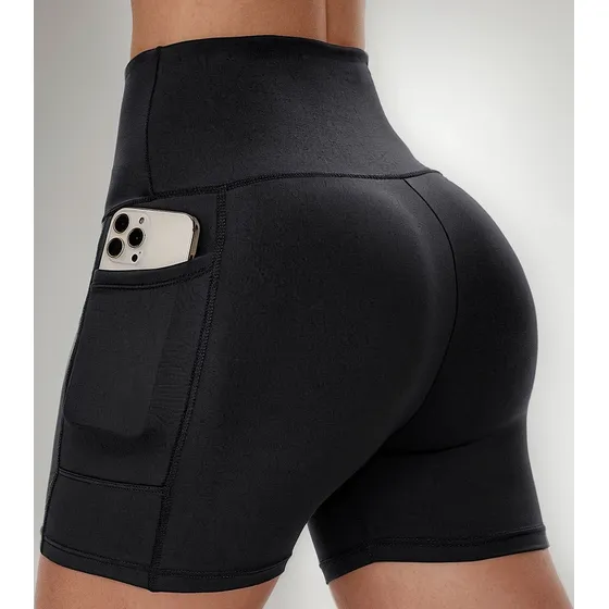 Short Deportivo Mujer Con Bolsillos, Licra Para Deportes