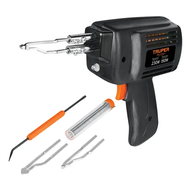 Cautín 230 W Tipo Pistola Con 2 Temperaturas, Truper 17549