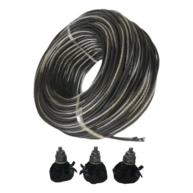 Cabo 16mm Alumínio Triplex 50 Mts + 3 Conectores Perfurantes