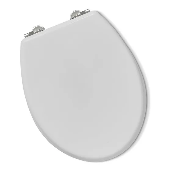Tapa Inodoro Water Madera Laqueada Blanca Asiento Baño 25015