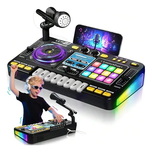 Toddler Dj Mixing Table With Turntable | MercadoLivre