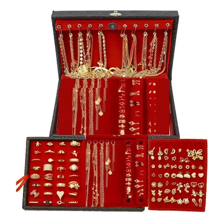 Semi Joias 54 Peças Kit Completo Folheados Para Revenda Brilhante