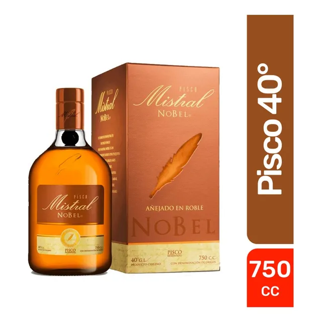 Pisco Mistral Nobel Botella De 750cc