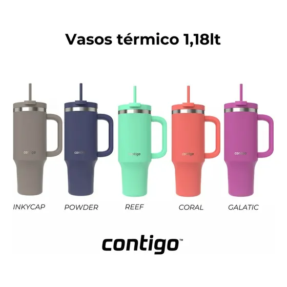 Contigo Streeterville 40 Oz  Azul Termo Acero Inoxidable