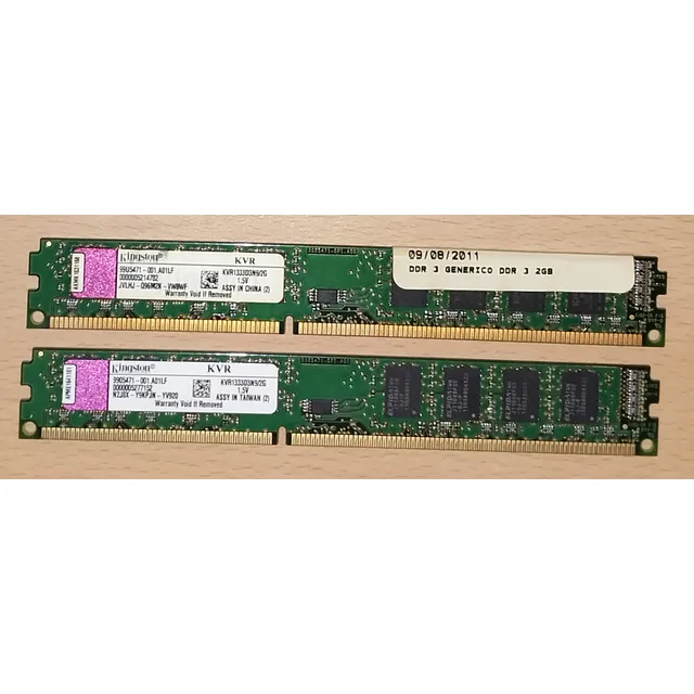 Memoria Ram Pc 4gb (2x2gb) Ddr3 1333mhz Pc3 10600 Kingston