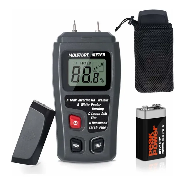 Medidor Humedad Detector Madera Tester Lcd Prueba 2 pin