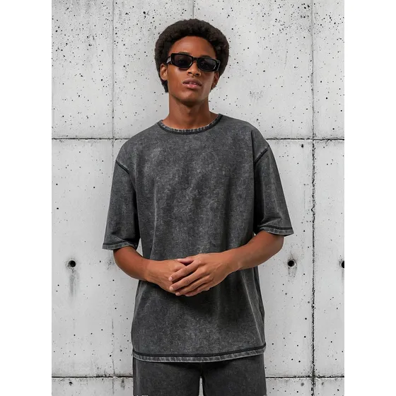 Camiseta Box Em Moletom Marmorizado