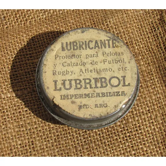Antigua Lata Lubricante Para Pelota Calzado Futbol Llena #2
