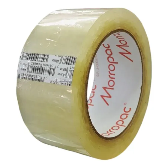 Tirro Cinta Para Embalar Morropac Letras Rojas 90mts