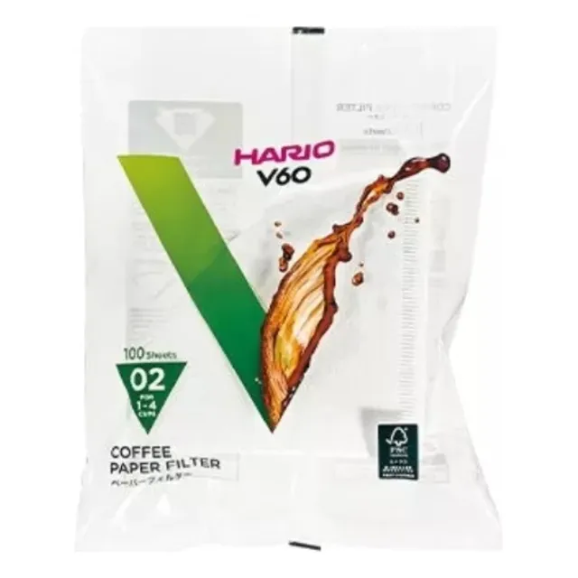 100 Filtros De Papel Original Hario V60 Tamaño 02
